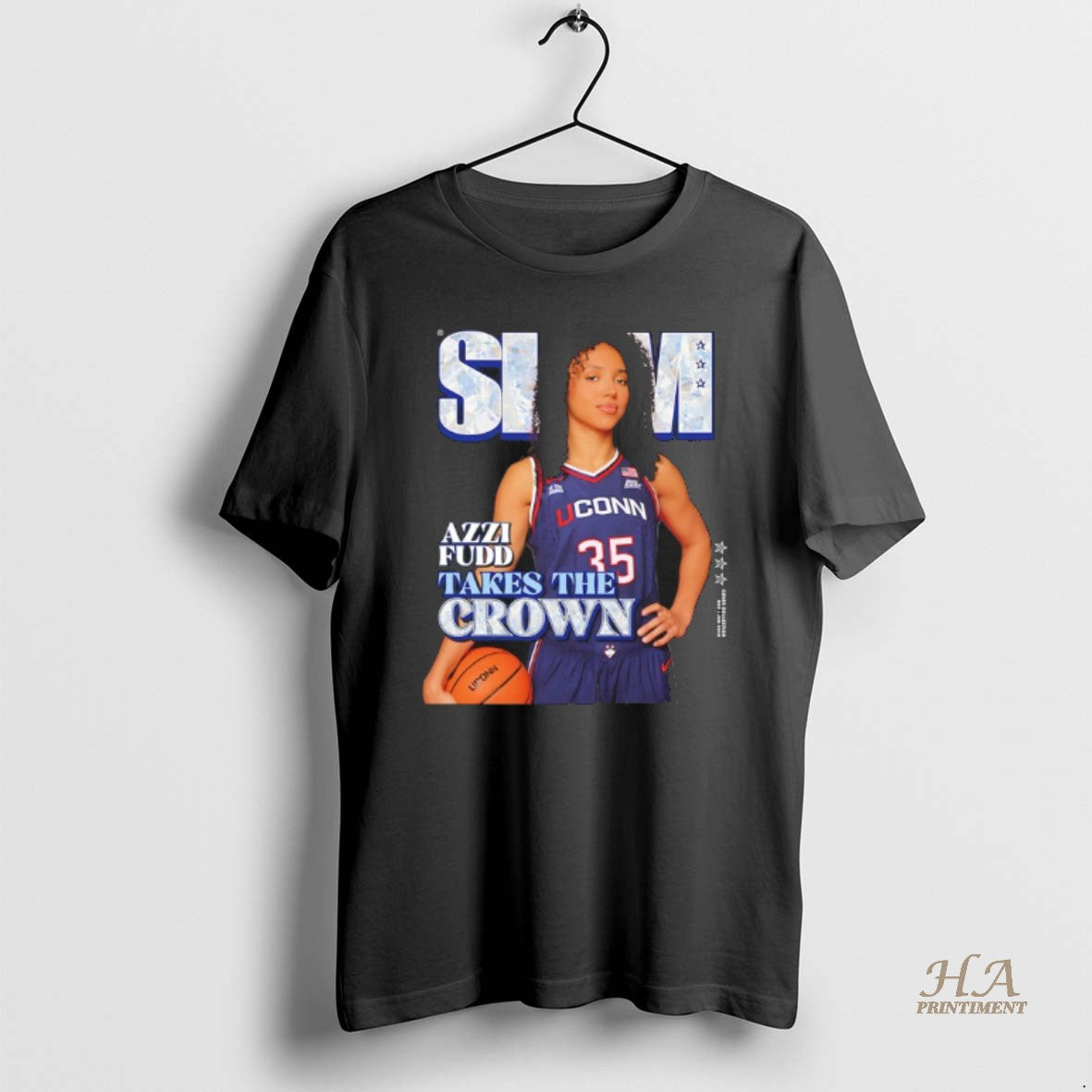 Official Azzi Fudd Takes The Crown Uconn Huskies Slam 259 Shirt Hoodie Sweatshirt | PurePodTees.com