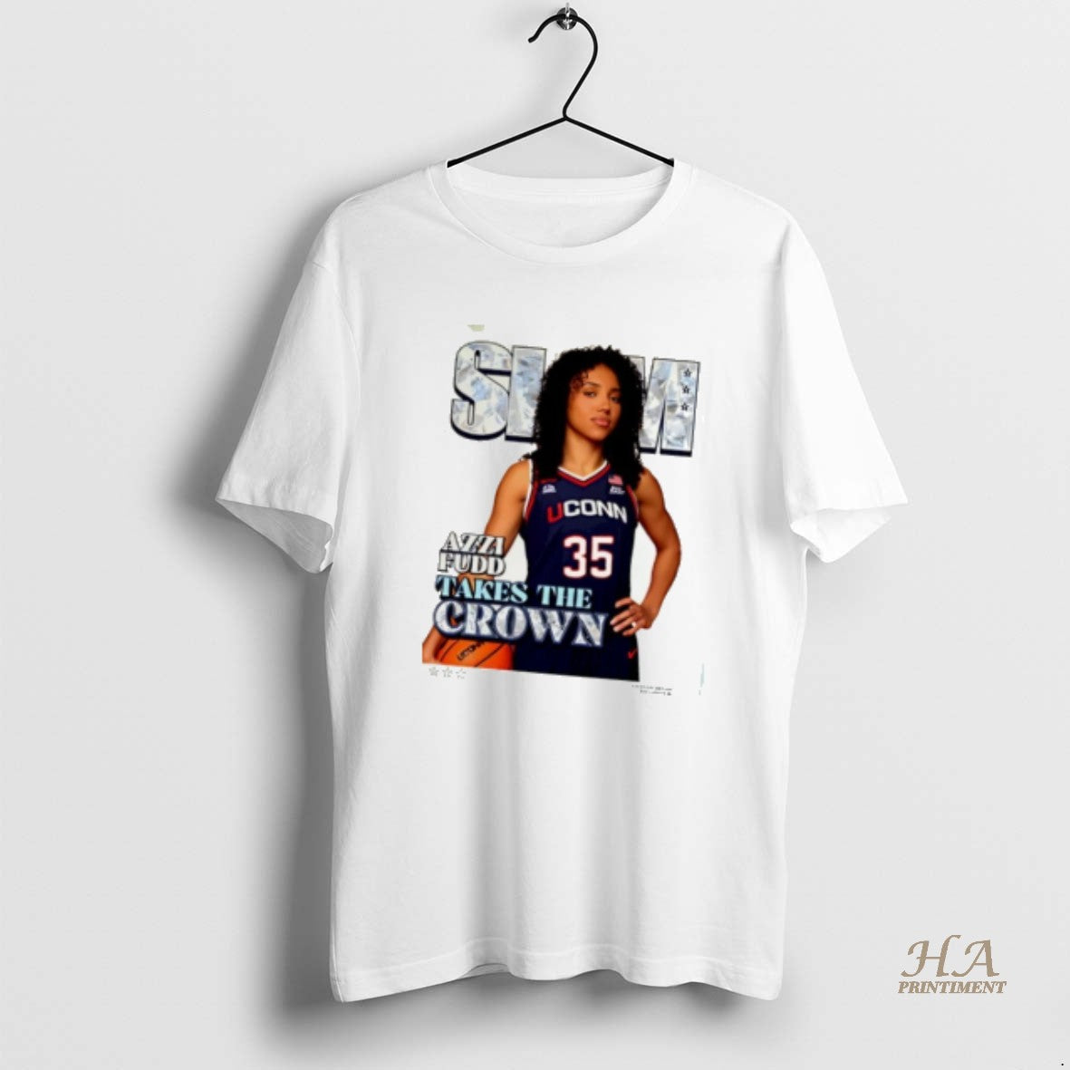 Official Azzi Fudd Takes The Crown Uconn Huskies Slam Shirt Hoodie Sweatshirt | PurePodTees.com