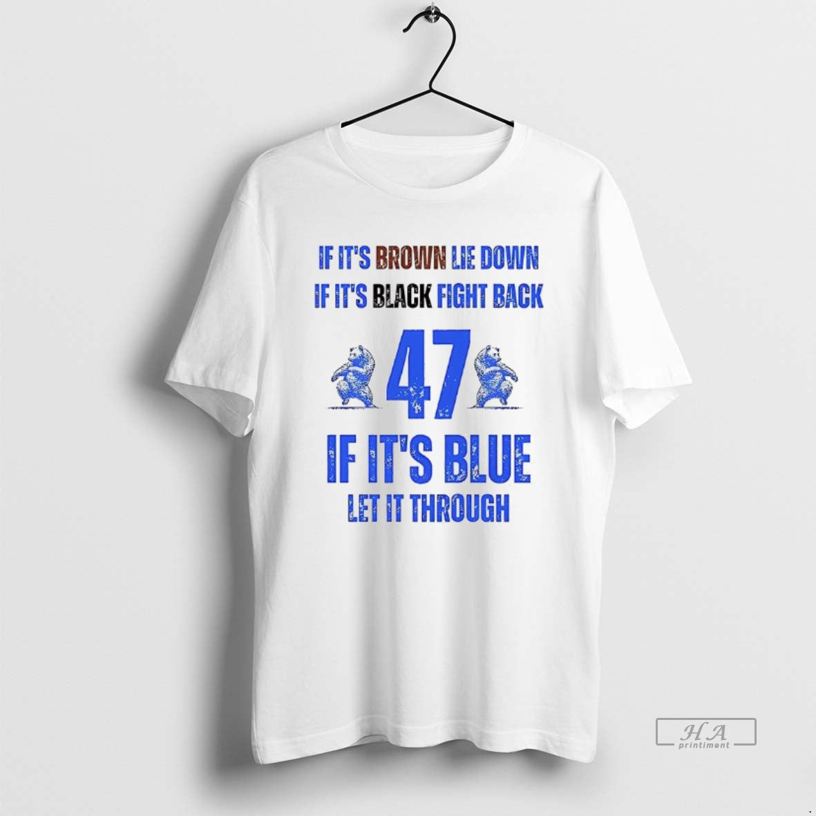 Official Byu 47 If Its Brown Lie Down If Its Black Fight Back Shirt Hoodie Sweatshirt | PurePodTees.com