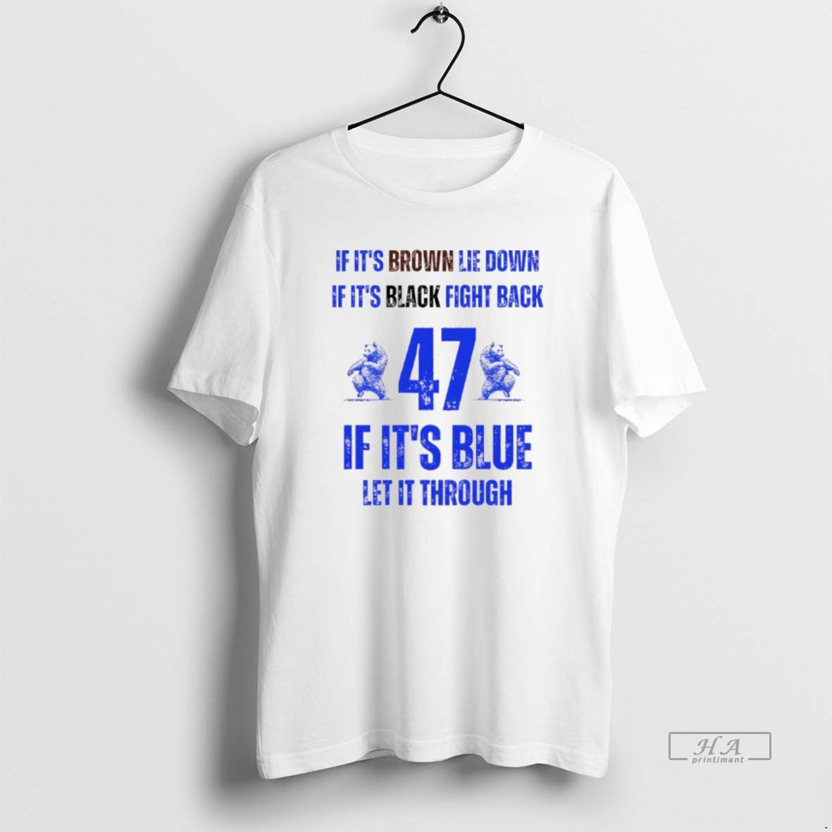 Official Byu Cougars Football If Its Brown Lie Down If Its Black Fight Back 47 Shirt Hoodie Sweatshirt | PurePodTees.com