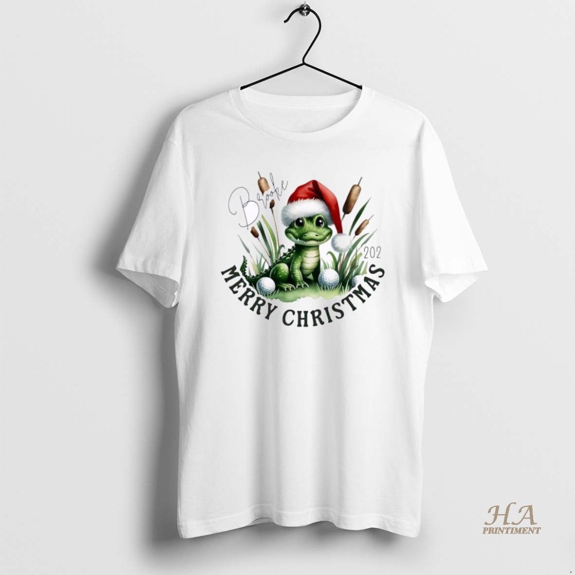 Official Baby Alligator Xmas Babys First Christmas Personalized Ornaments White Shirt Hoodie Sweatshirt | PurePodTees.com