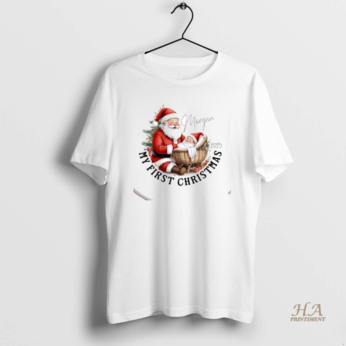 Official Baby First Christmas Personalized Ornaments White Shirt Hoodie Sweatshirt | PurePodTees.com