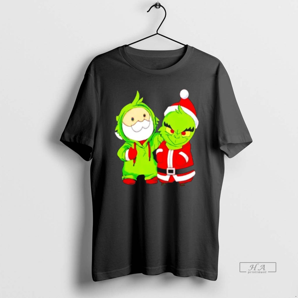 Official Baby Grinch And Santa Chibi Christmas