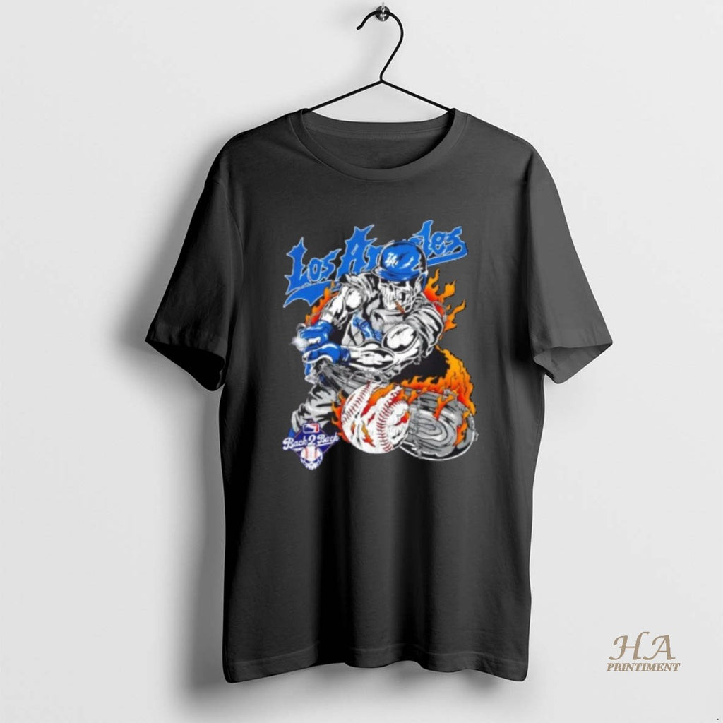 Official Back 2 Back Los Angeles Dodgers Skeleton Shirt Hoodie Sweatshirt | PurePodTees.com
