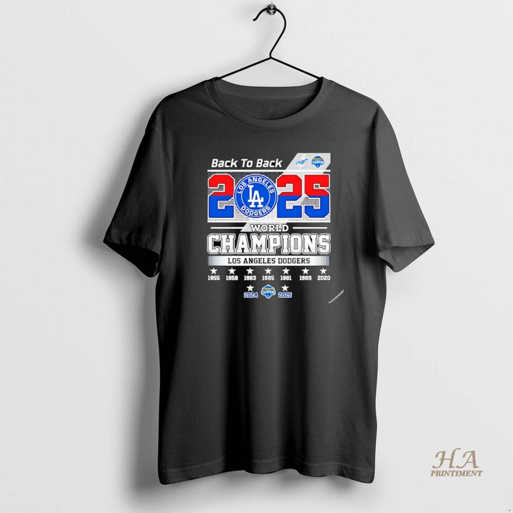 Official Back To Back Los Angeles Dodgers 2025 World Series Christmas Shirt Hoodie Sweatshirt | PurePodTees.com