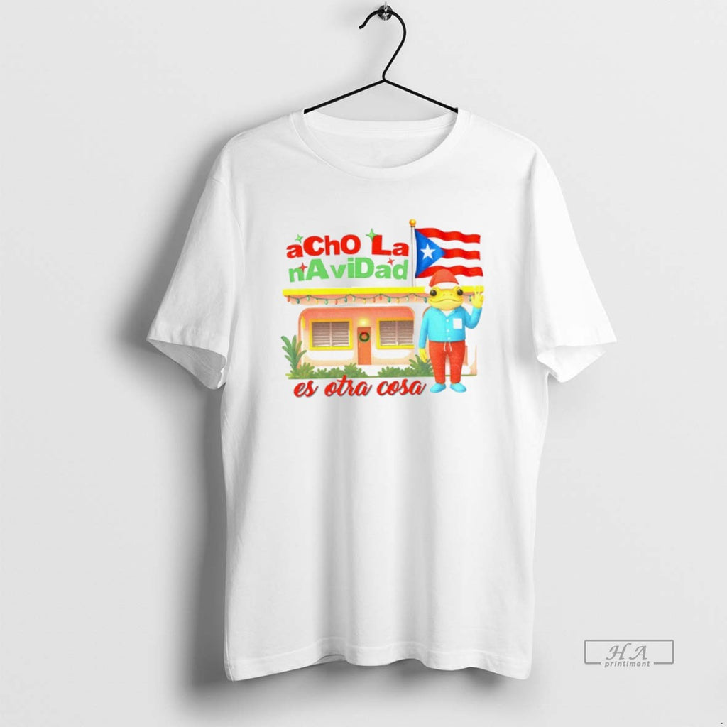 Official Bad Bunny Acho La Navidad En Pr Es Otra Cosa Puerto Rican Merry Christmas Shirt Hoodie Sweatshirt | PurePodTees.com