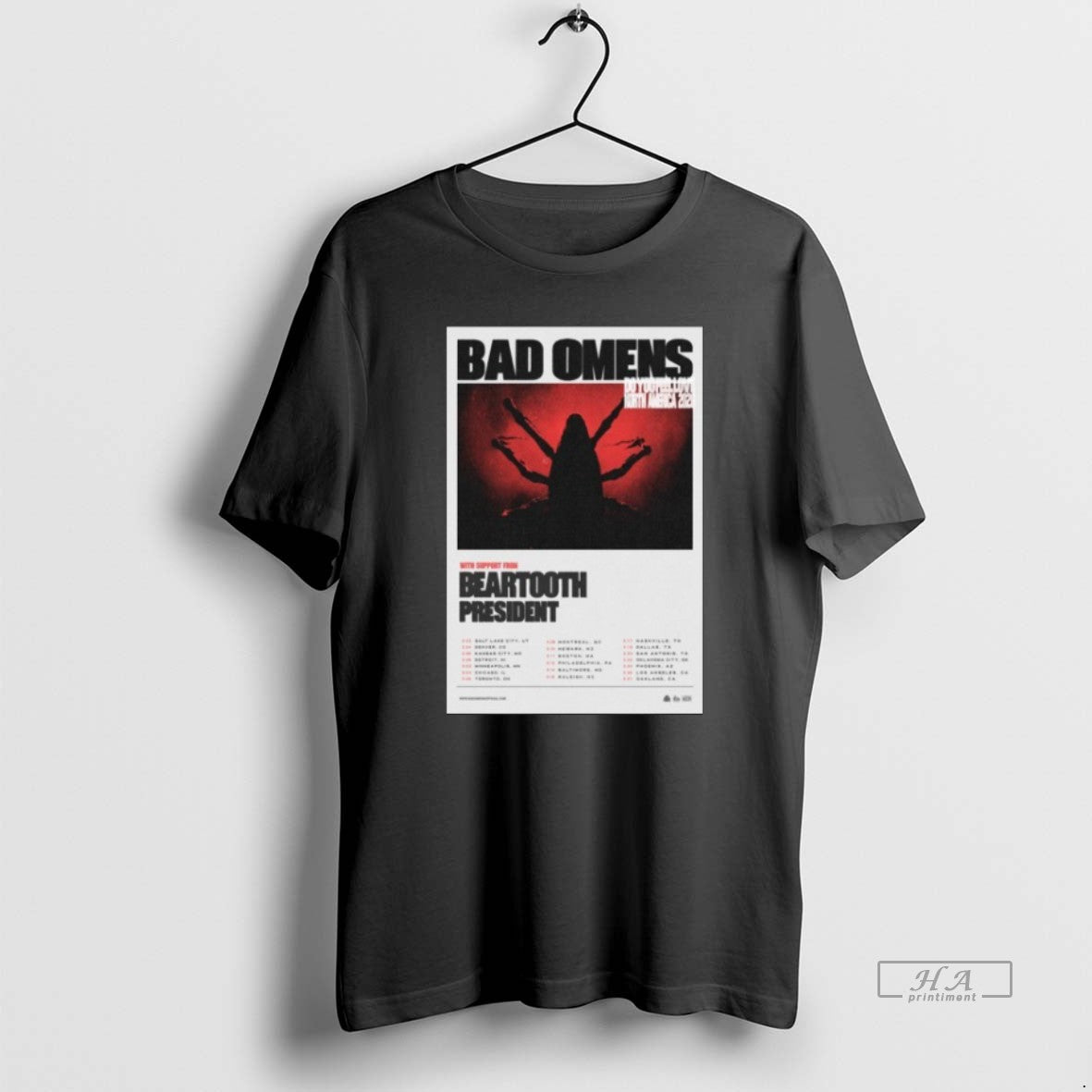 Official Bad Omens North America Tour 2026 Shirt Hoodie Sweatshirt | PurePodTees.com