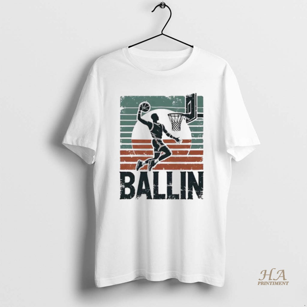Official Ballin Slam Dunk Adult Basketball Vintage Shirt Hoodie Sweatshirt | PurePodTees.com