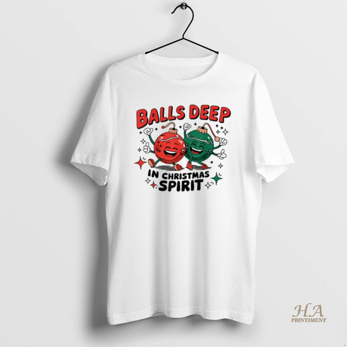 Official Balls Deep In Christmas Spirit Merry Christmas Bauble Shirt Hoodie Sweatshirt | PurePodTees.com
