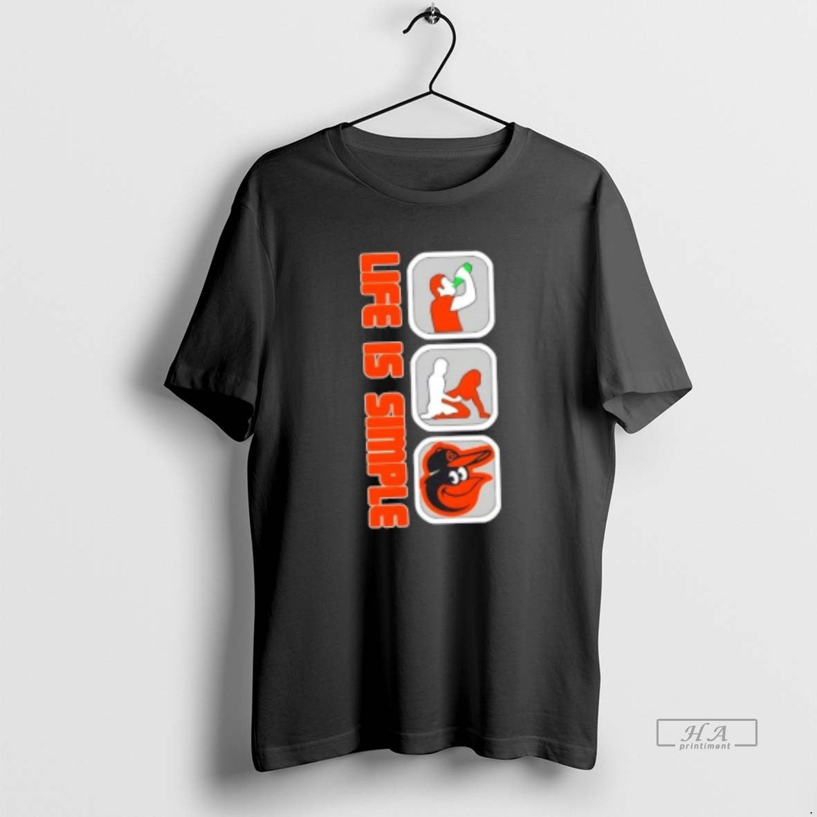 Official Baltimore Orioles Baseball Life Is Simple Shirt Hoodie Sweatshirt | PurePodTees.com