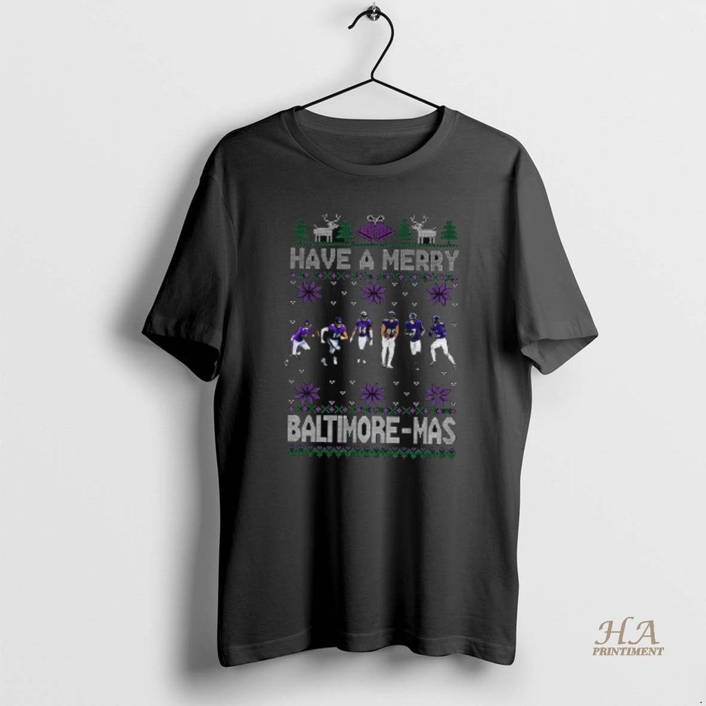 Official Baltimore Ravens Football Have A Merry Baltimore Mas Merry Christmas Shirt Hoodie Sweatshirt | PurePodTees.com
