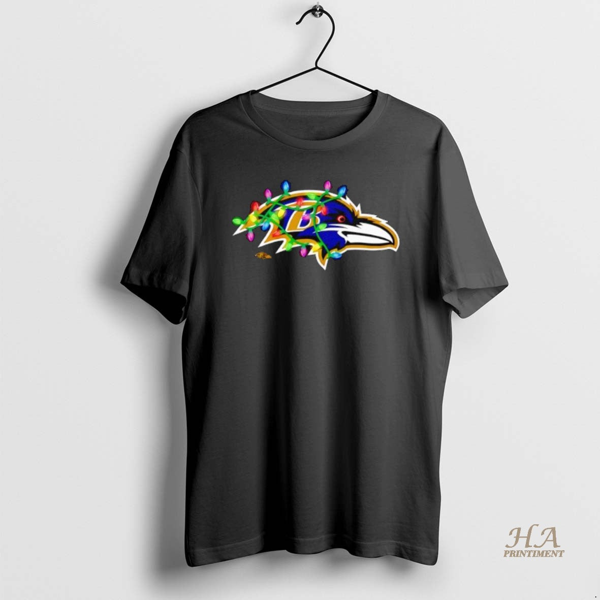 Official Baltimore Ravens Logo Holiday Lights Shirt Hoodie Sweatshirt | PurePodTees.com