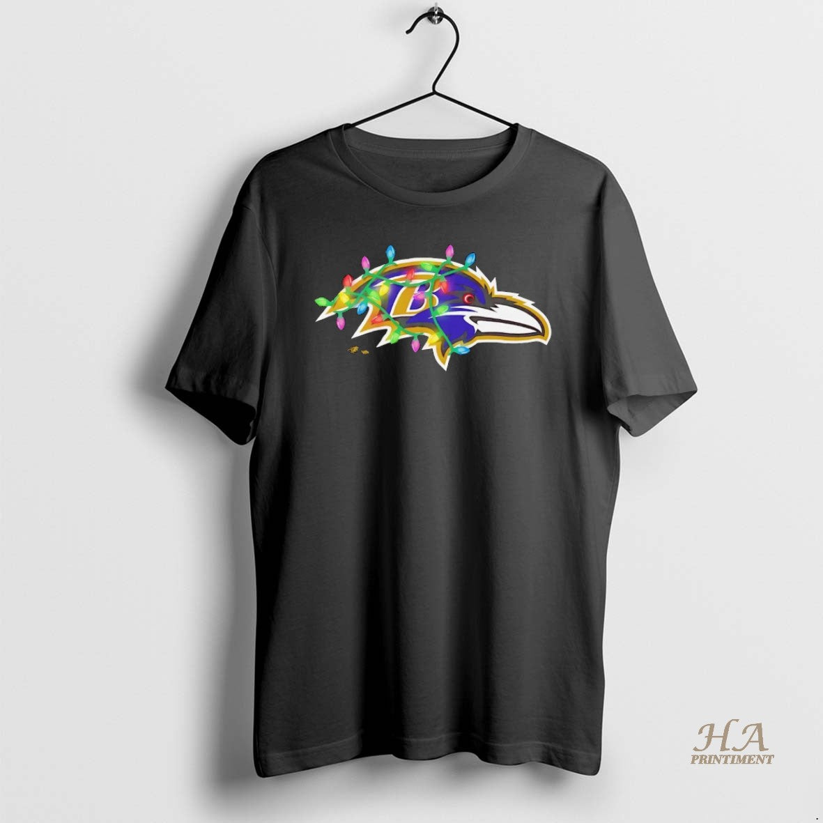 Official Baltimore Ravens Logo Christmas Light Shirt Hoodie Sweatshirt | PurePodTees.com