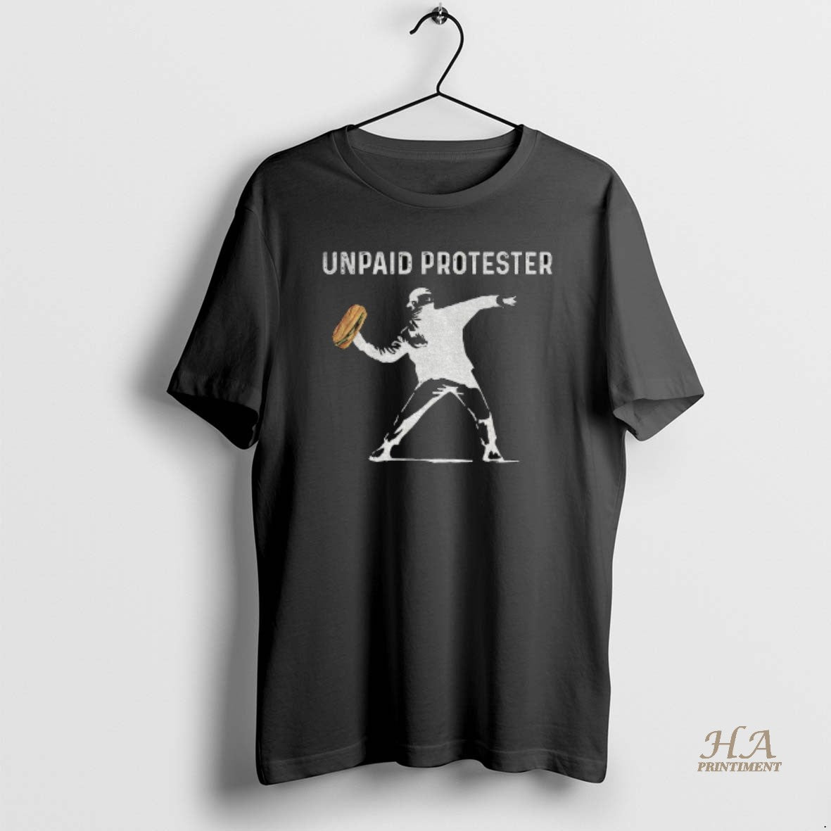 Official Banksy Inspired Protest Dc Sandwich Thrower Unpaid Protester Shirt Hoodie Sweatshirt | PurePodTees.com