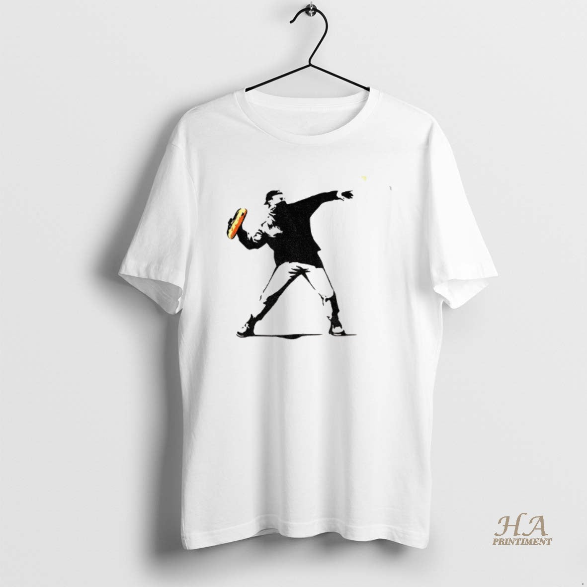 Official Banksy Inspired Sandwich Thrower Funny Shirt Hoodie Sweatshirt | PurePodTees.com
