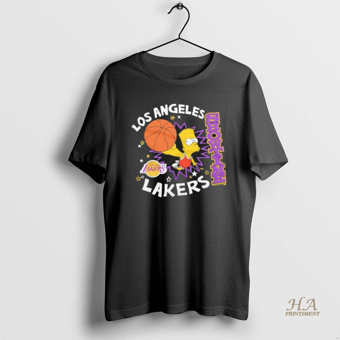 Official Bart Simpson X Los Angeles Lakers Showtime Shirt Hoodie Sweatshirt | PurePodTees.com