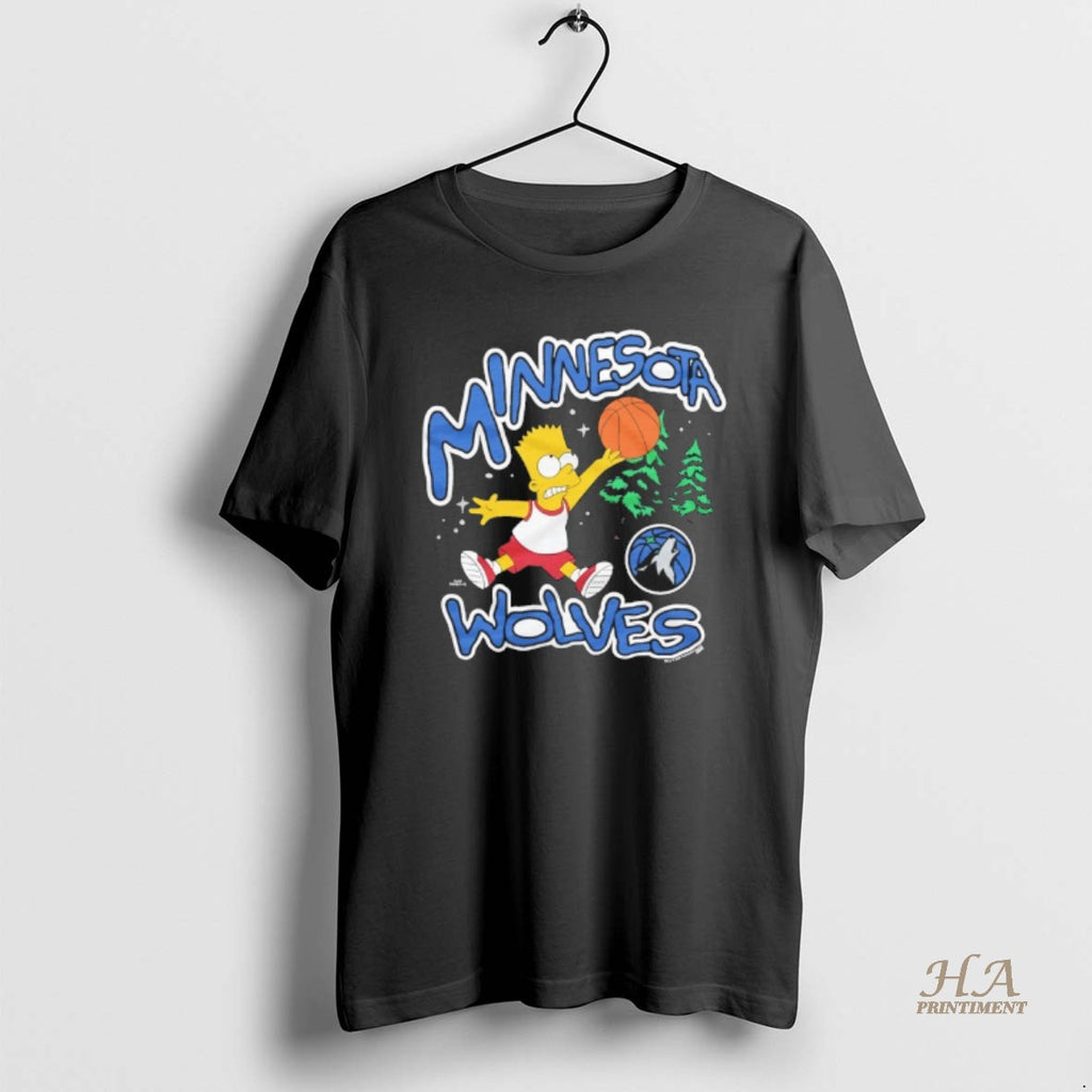 Official Bart Simpson X Minnesota Timberwolves Basketball Shirt Hoodie Sweatshirt | PurePodTees.com
