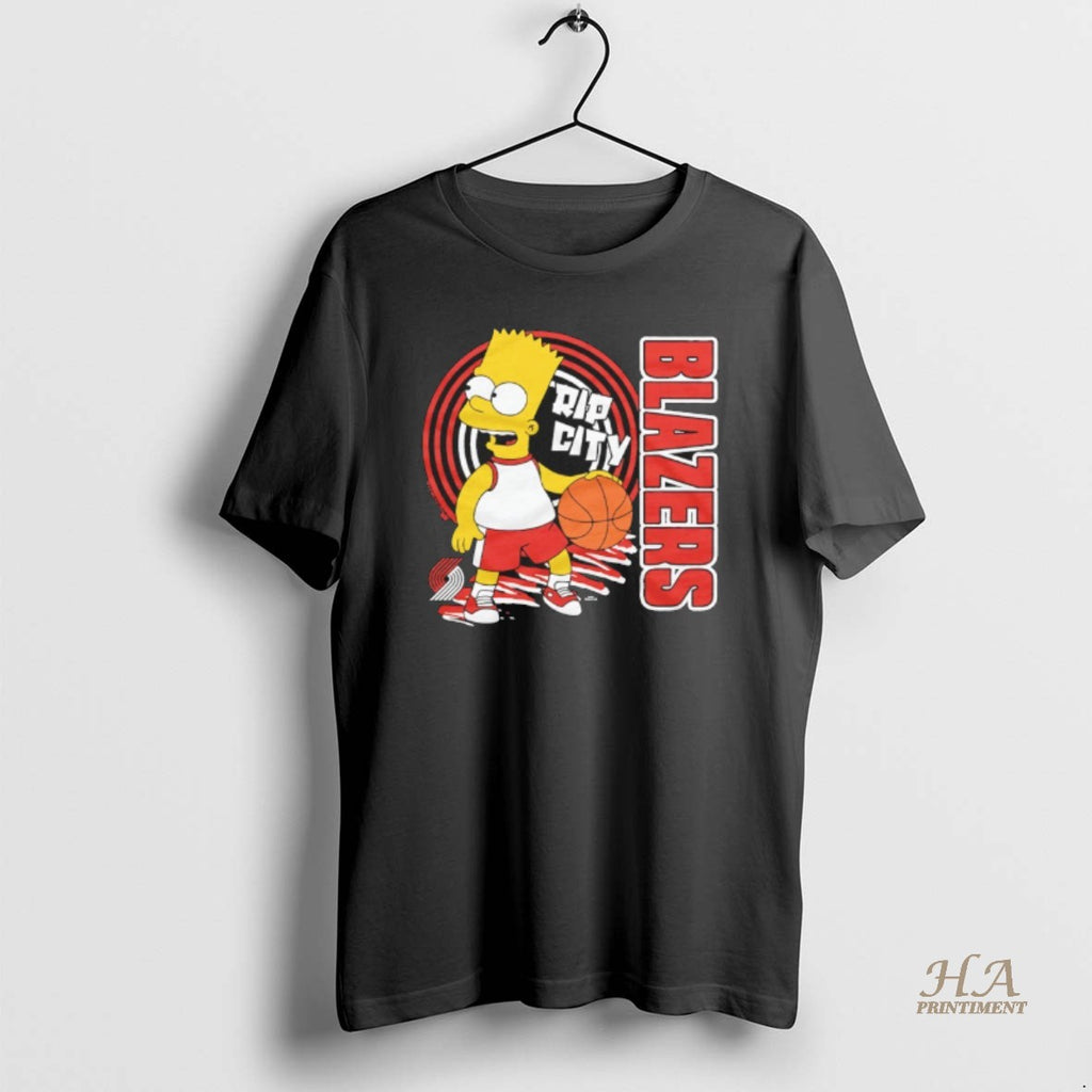 Official Bart Simpson X Portland Trail Blazers Rip City Shirt Hoodie Sweatshirt | PurePodTees.com