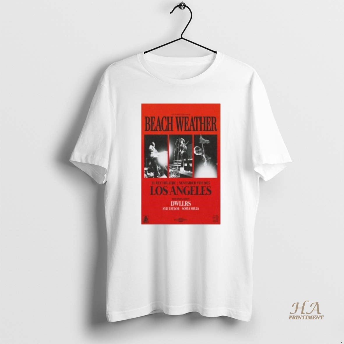 Official Beach Weather Los Angeles Ca November 8 2025 Concert Shirt Hoodie Sweatshirt | PurePodTees.com