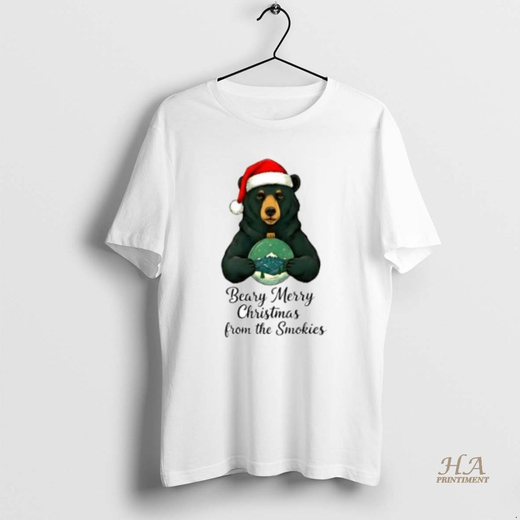 Official Beary Merry Christmas From The Smokies 2025 Shirt Hoodie Sweatshirt | PurePodTees.com