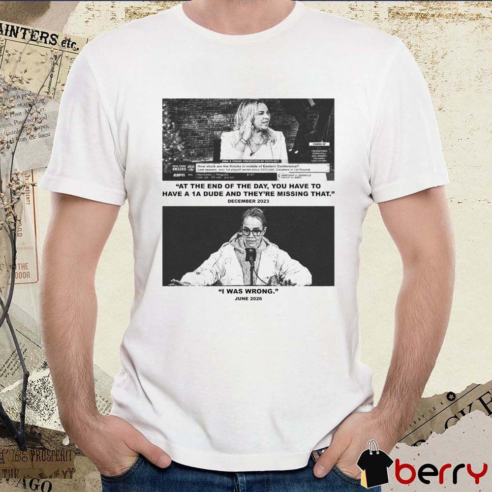 Becky Hammon Receipts At The End Of The Day You Have To Have A 1A Dude And They’re Missing That Dec 2023 I Was Wrong June 2026 t-shirt