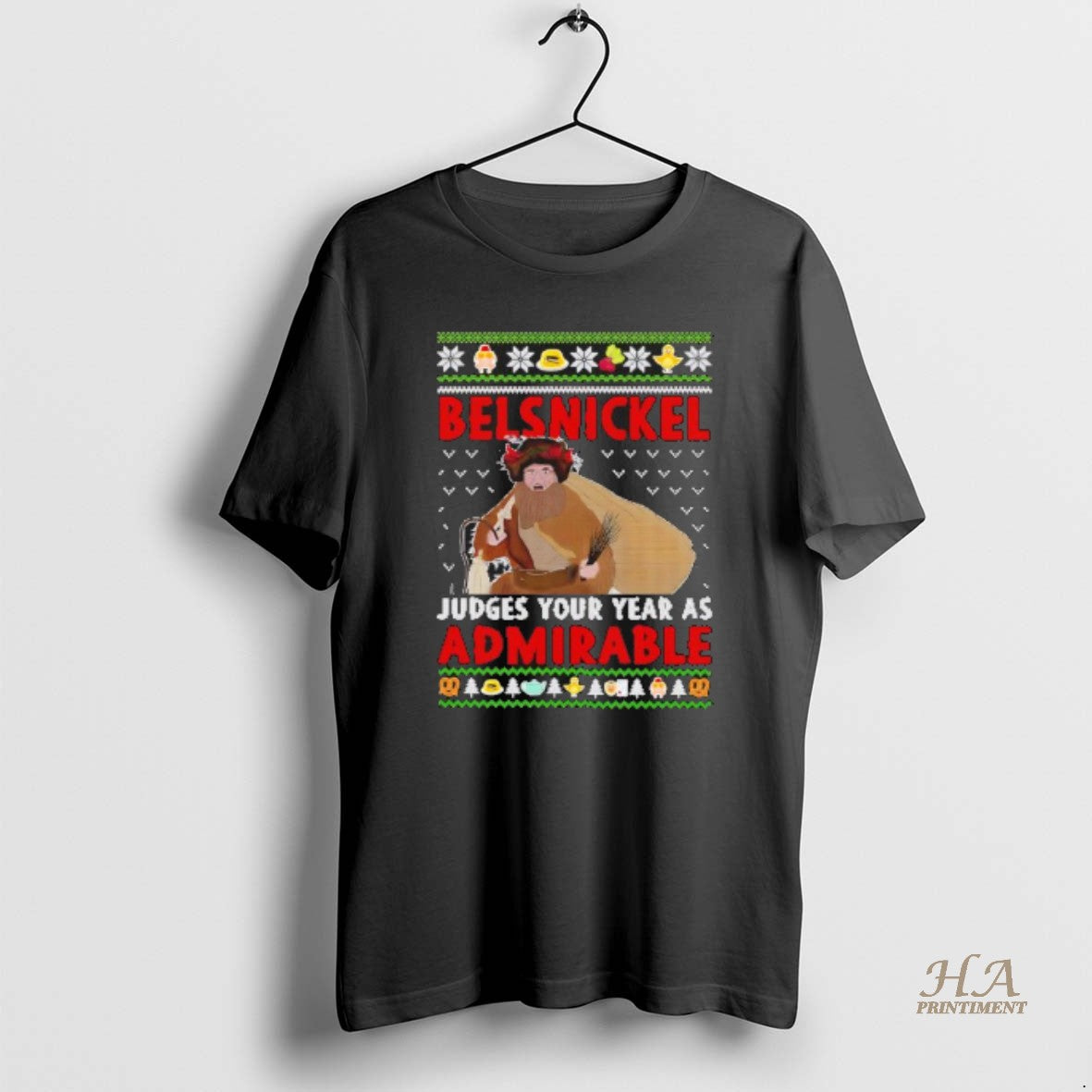 Official Belsnickel Judges Your Year As Admirable Christmas Black Shirt Hoodie Sweatshirt | PurePodTees.com