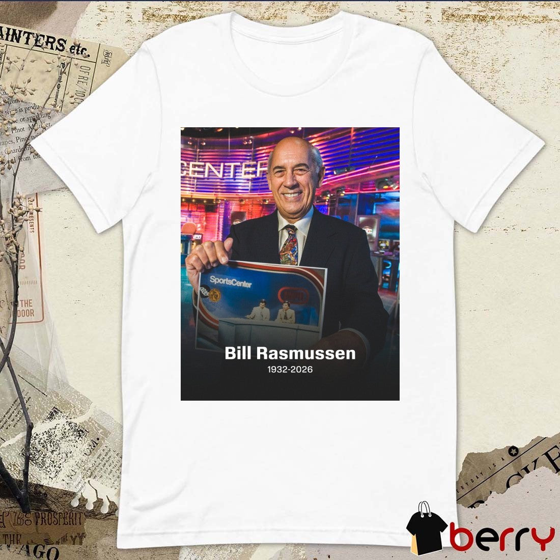 Bill Rasmussen 1932 – 2026 ESPN Poster t-shirt