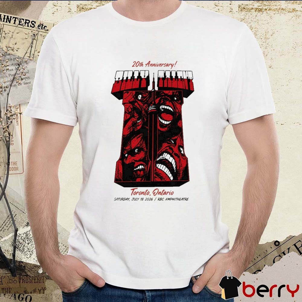Billy Talent 20th Anniversary Tour July 18 2026 RBC Amphitheatre Ontario On t-shirt