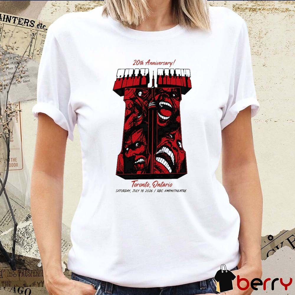 Billy Talent 20th Anniversary Tour July 18 2026 RBC Amphitheatre Ontario On t-shirt