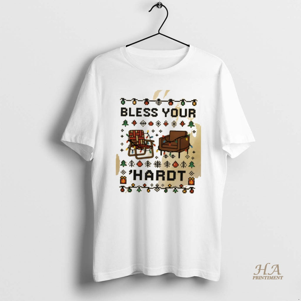 Official Bless Your Hardt Ugly Christmas Shirt Hoodie Sweatshirt | PurePodTees.com