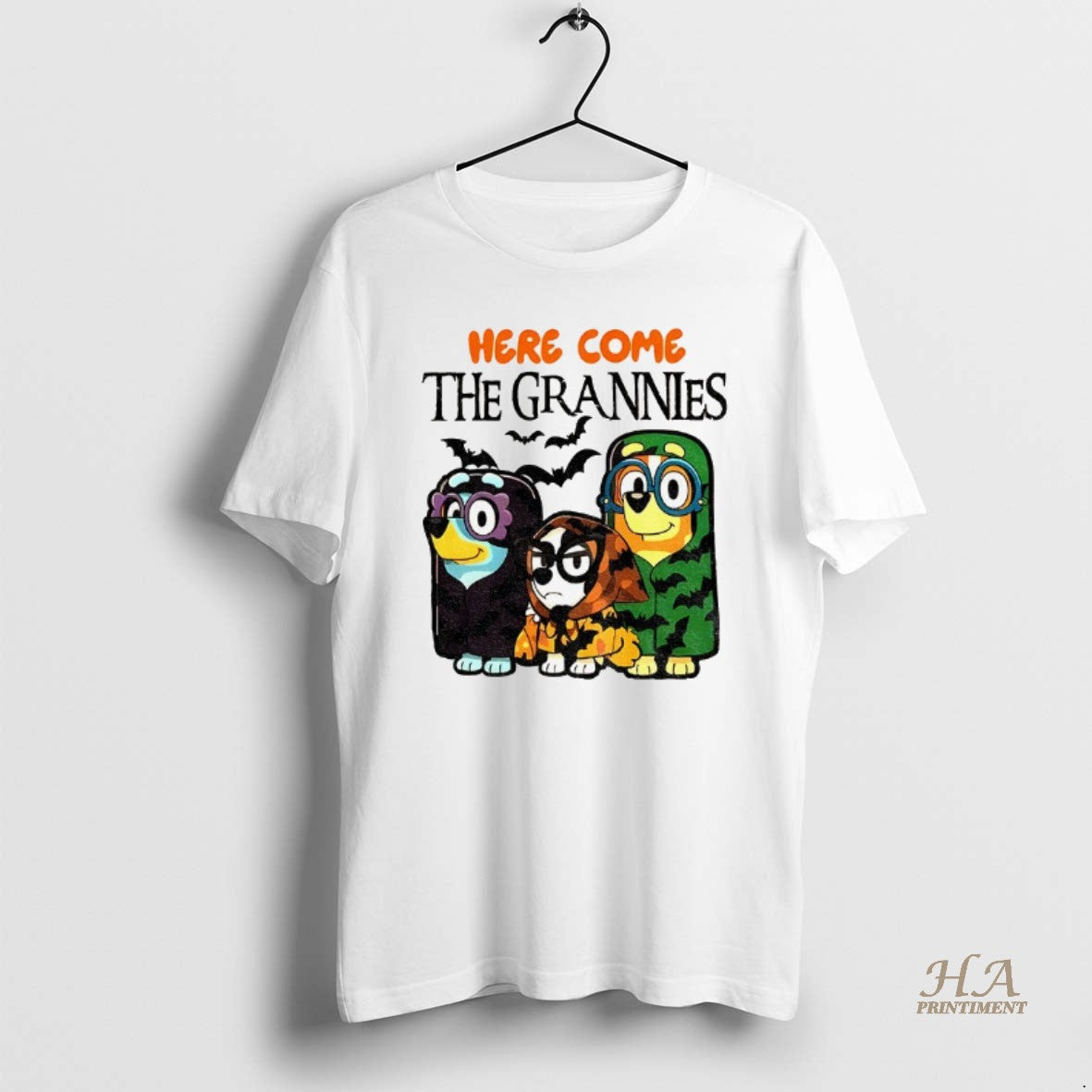 Official Blue Dog Here Come The Grannies Halloween Shirt Hoodie Sweatshirt | PurePodTees.com