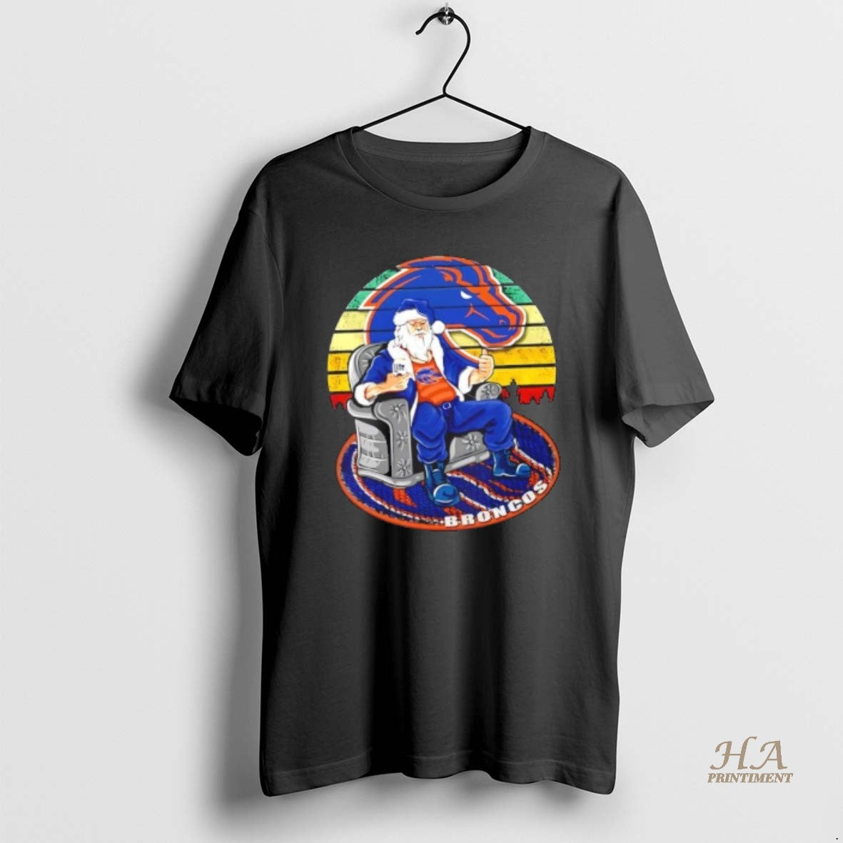 Official Boise State Broncos X Santa Claus Christmas Vintage Shirt Hoodie Sweatshirt | PurePodTees.com