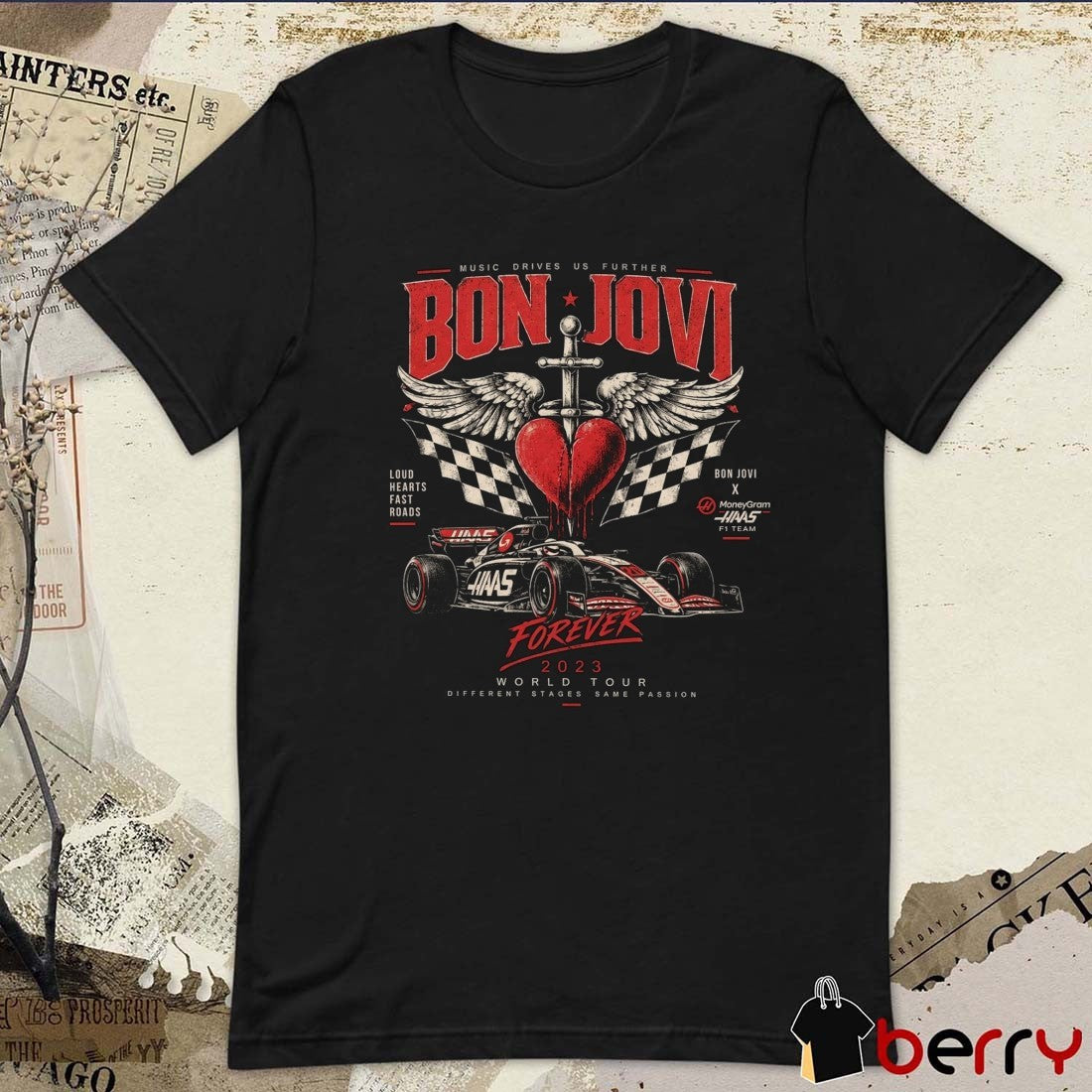 Bon Jovi x TGR Haas F1 Team Camden Market London September 3-13 2026 t-shirt