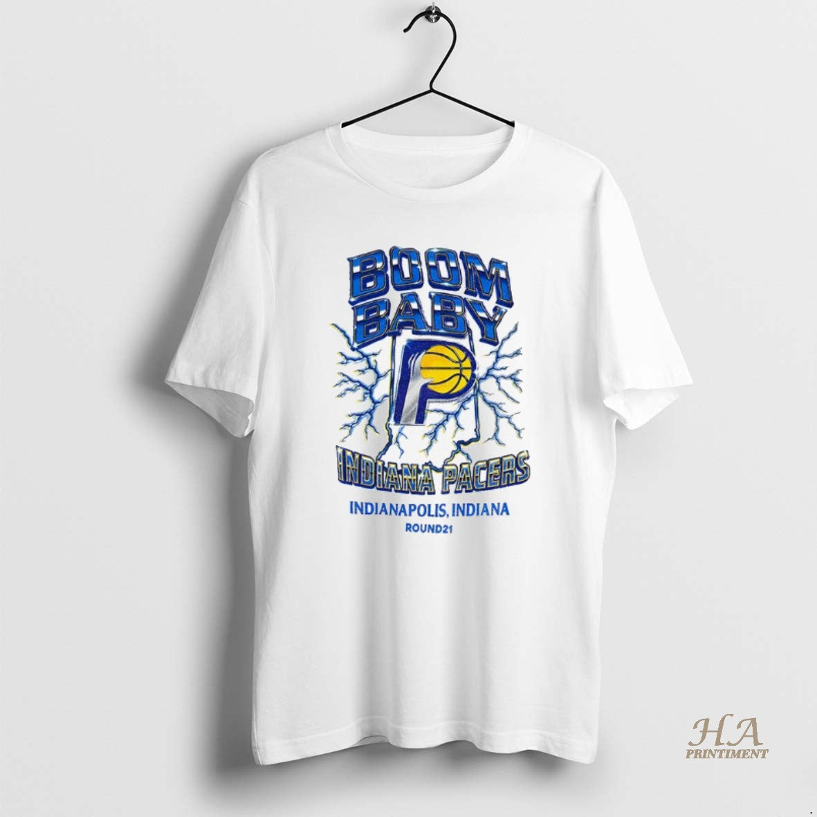 Official Boom Baby Indiana Pacers Nba Basketball Nba Indianapolis Indiana Round 21 Shirt Hoodie Sweatshirt | PurePodTees.com