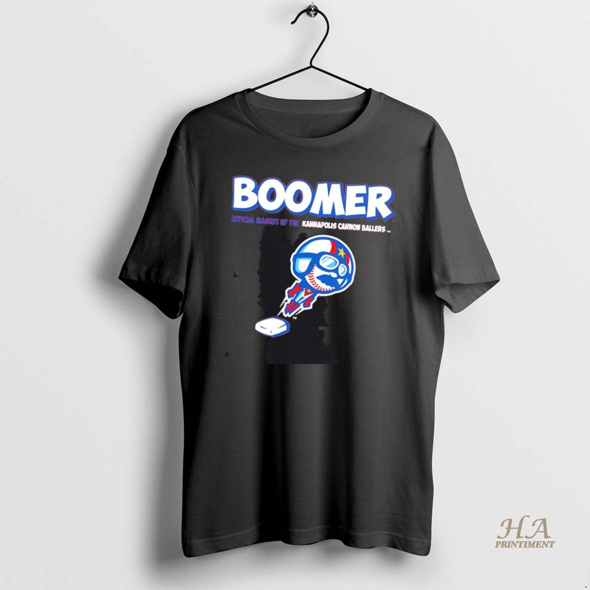 Official Boomer Mascot Of The Kannapolis Cannon Ballers Shirt Hoodie Sweatshirt | PurePodTees.com