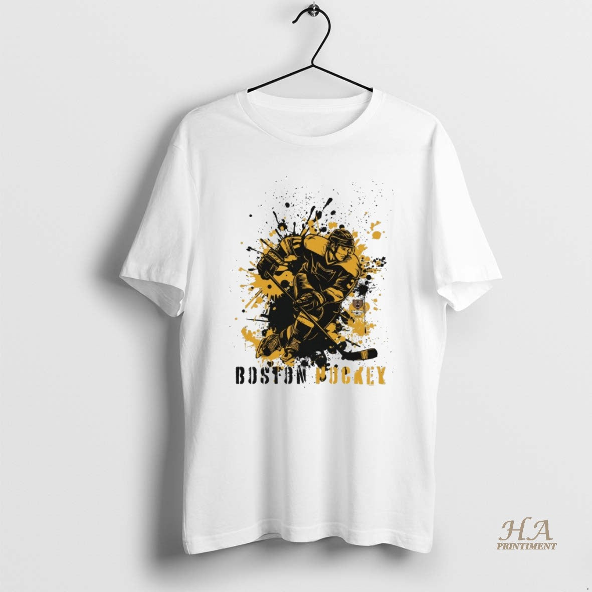 Official Boston Bruins Hockey Splatter Paint 2025 Shirt Hoodie Sweatshirt | PurePodTees.com