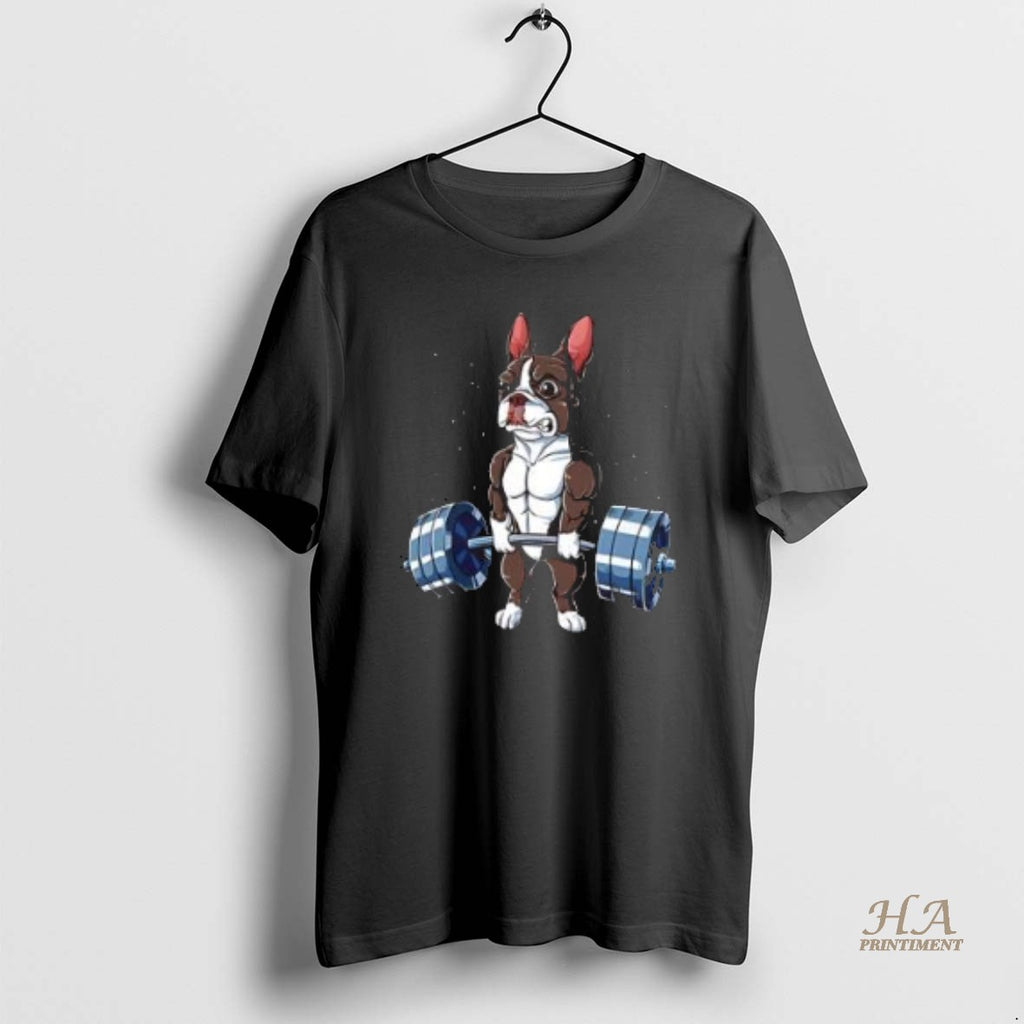 Official Boston Terrier Weightlifting Vintage Gym Shirt Hoodie Sweatshirt | PurePodTees.com