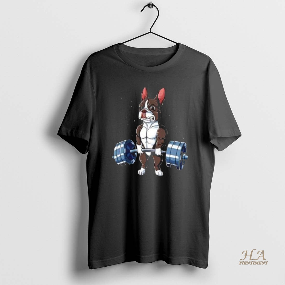 Official Boston Terrier Weightlifting Vintage Gym Shirt Hoodie Sweatshirt | PurePodTees.com