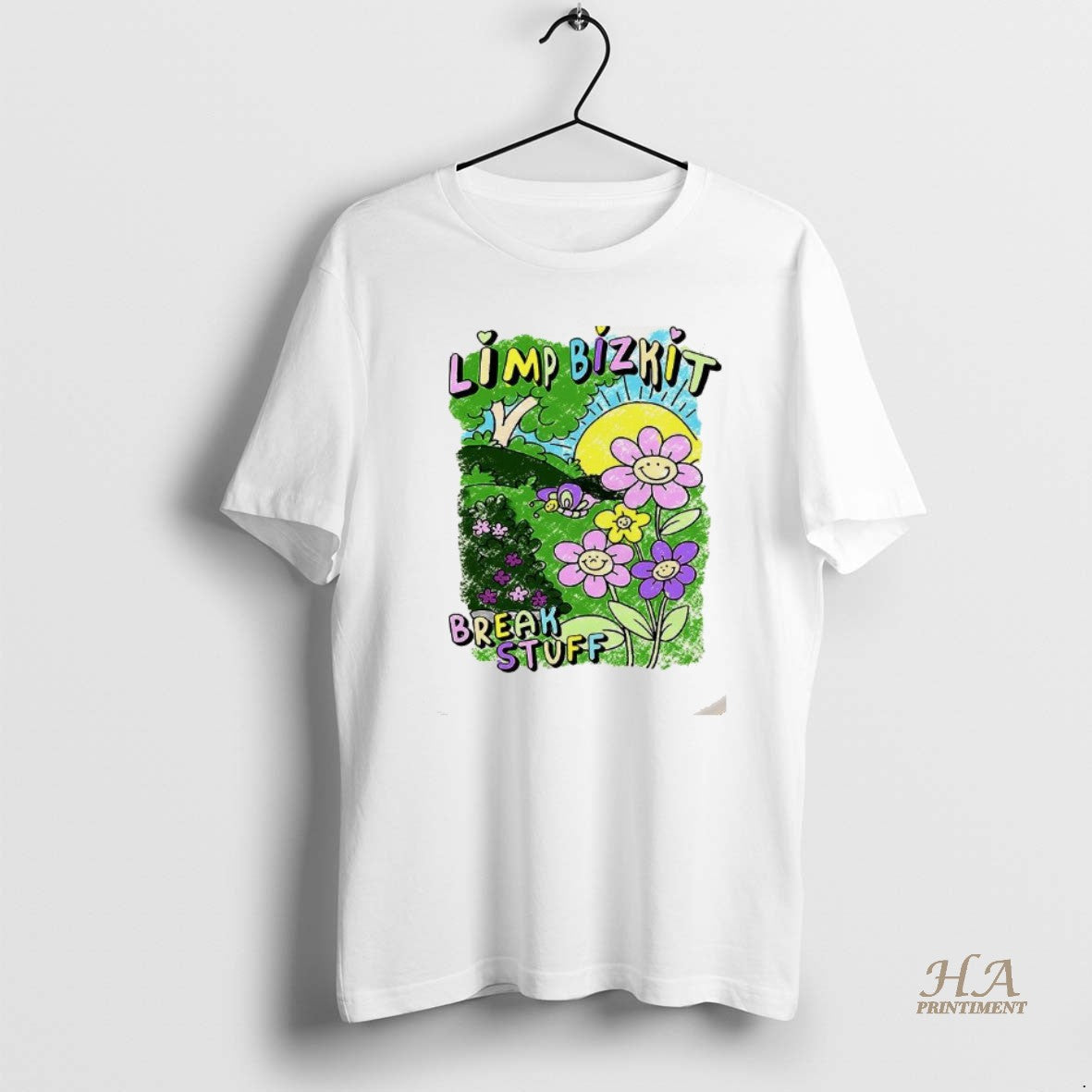 Official Break Stuff Limp Bizkit Flower Hand Drawn Paintings Shirt Hoodie Sweatshirt | PurePodTees.com