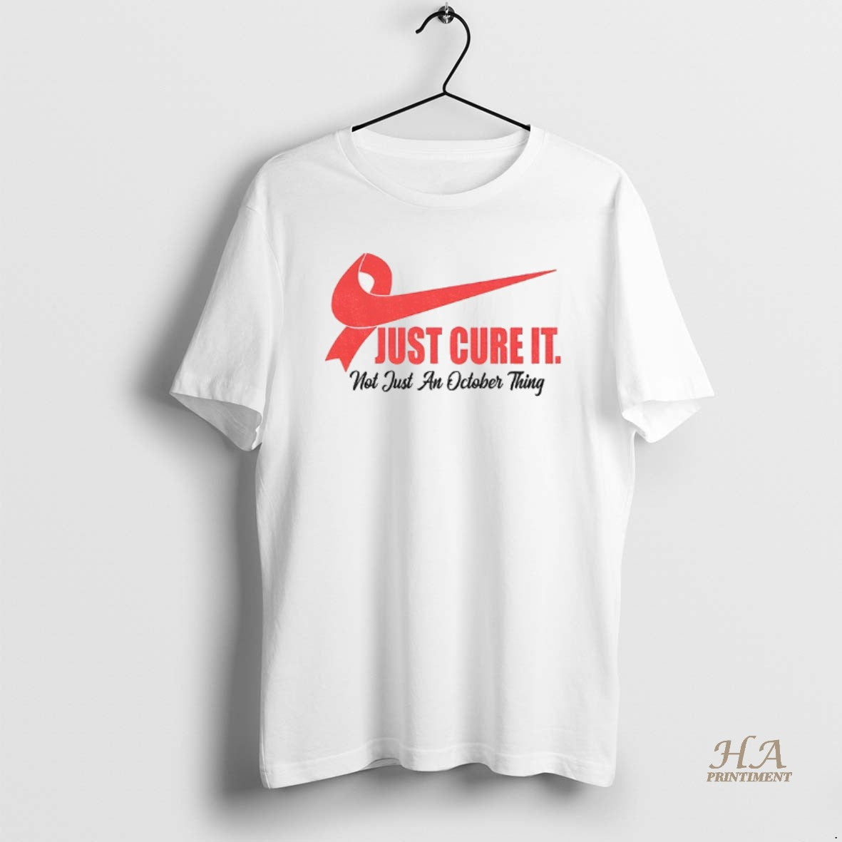 Official Breast Cancer Awareness Just Cure It Not Just An October Thing Shirt Hoodie Sweatshirt | PurePodTees.com