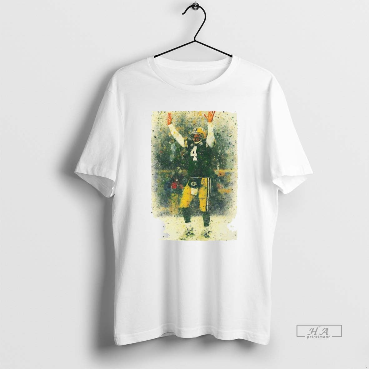 Official Brett Favre Green Bay Packers Legendary Moment Splash Art Shirt Hoodie Sweatshirt | PurePodTees.com
