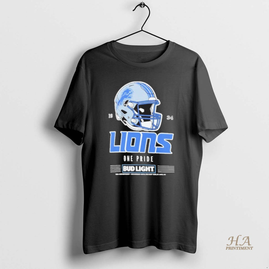 Official Bud Light X Detroit Lions One Pride Helmet Shirt Hoodie Sweatshirt | PurePodTees.com