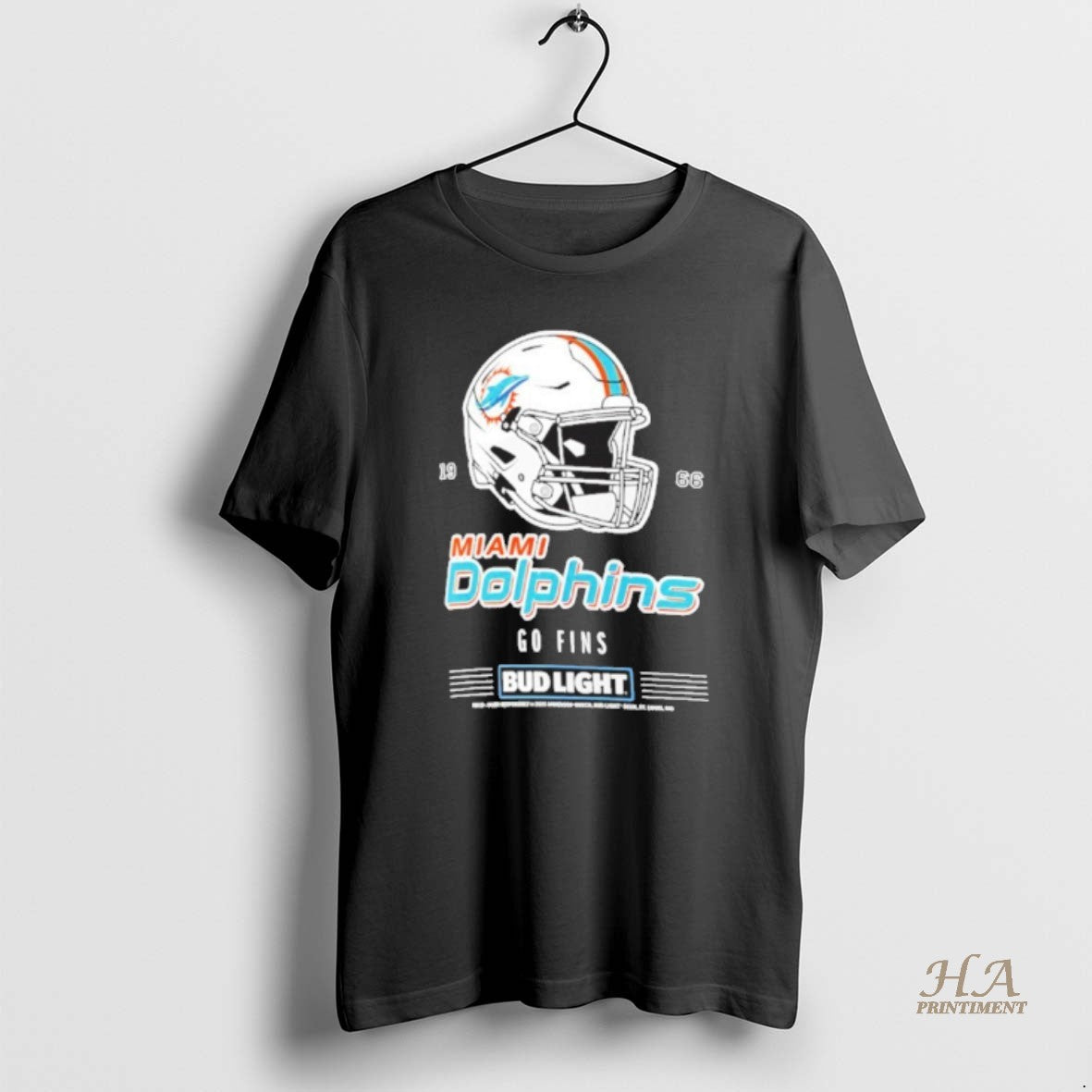 Official Bud Light X Miami Dolphins Go Fins Helmet Shirt Hoodie Sweatshirt | PurePodTees.com