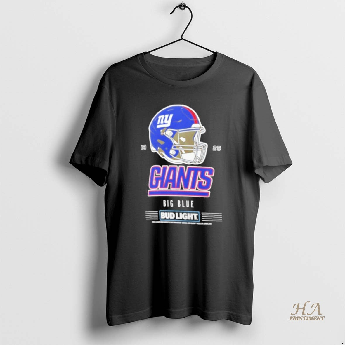 Official Bud Light X New York Giants Big Blue Helmet Shirt Hoodie Sweatshirt | PurePodTees.com