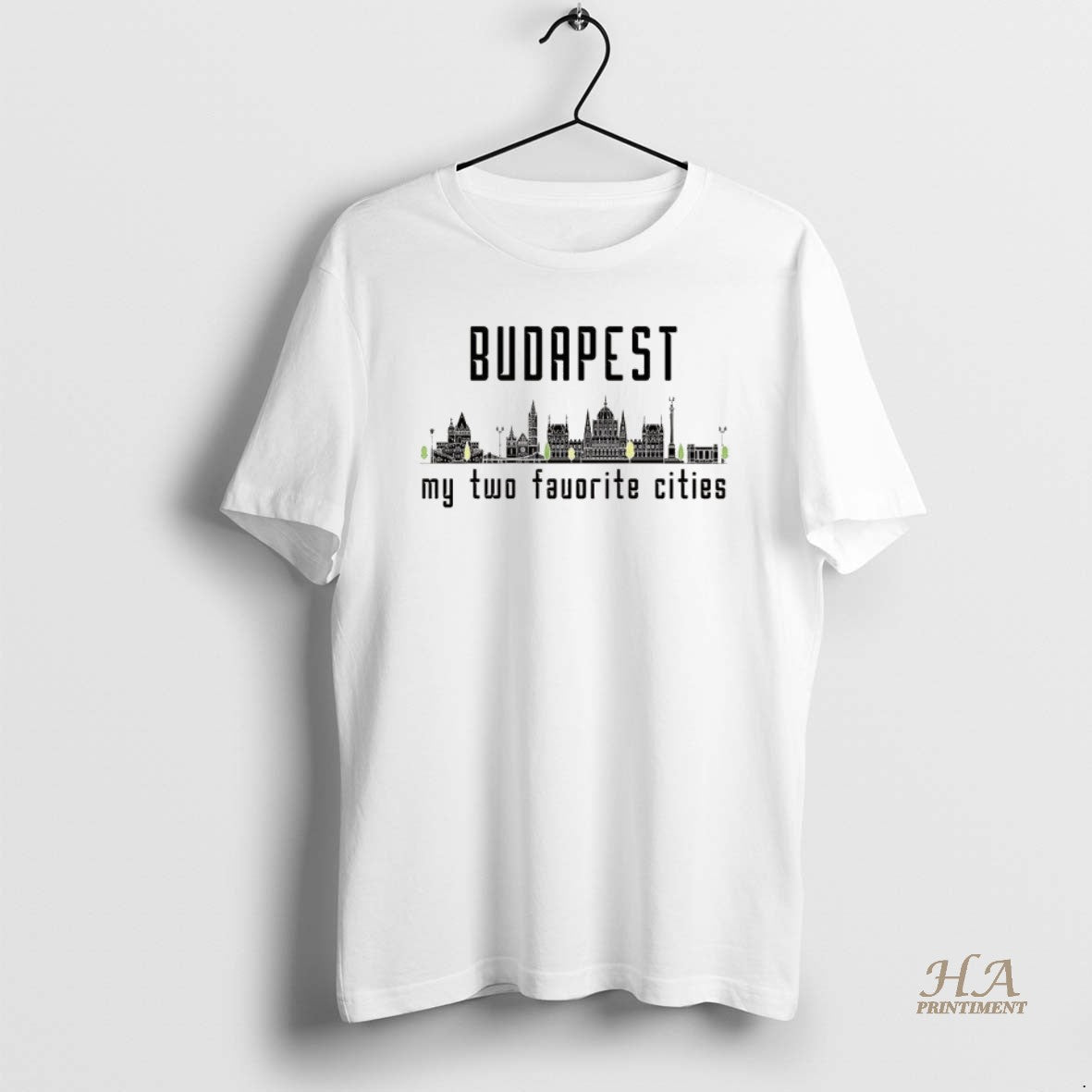 Official Budapest My Two Favorite Cities Skyline Shirt Hoodie Sweatshirt | PurePodTees.com