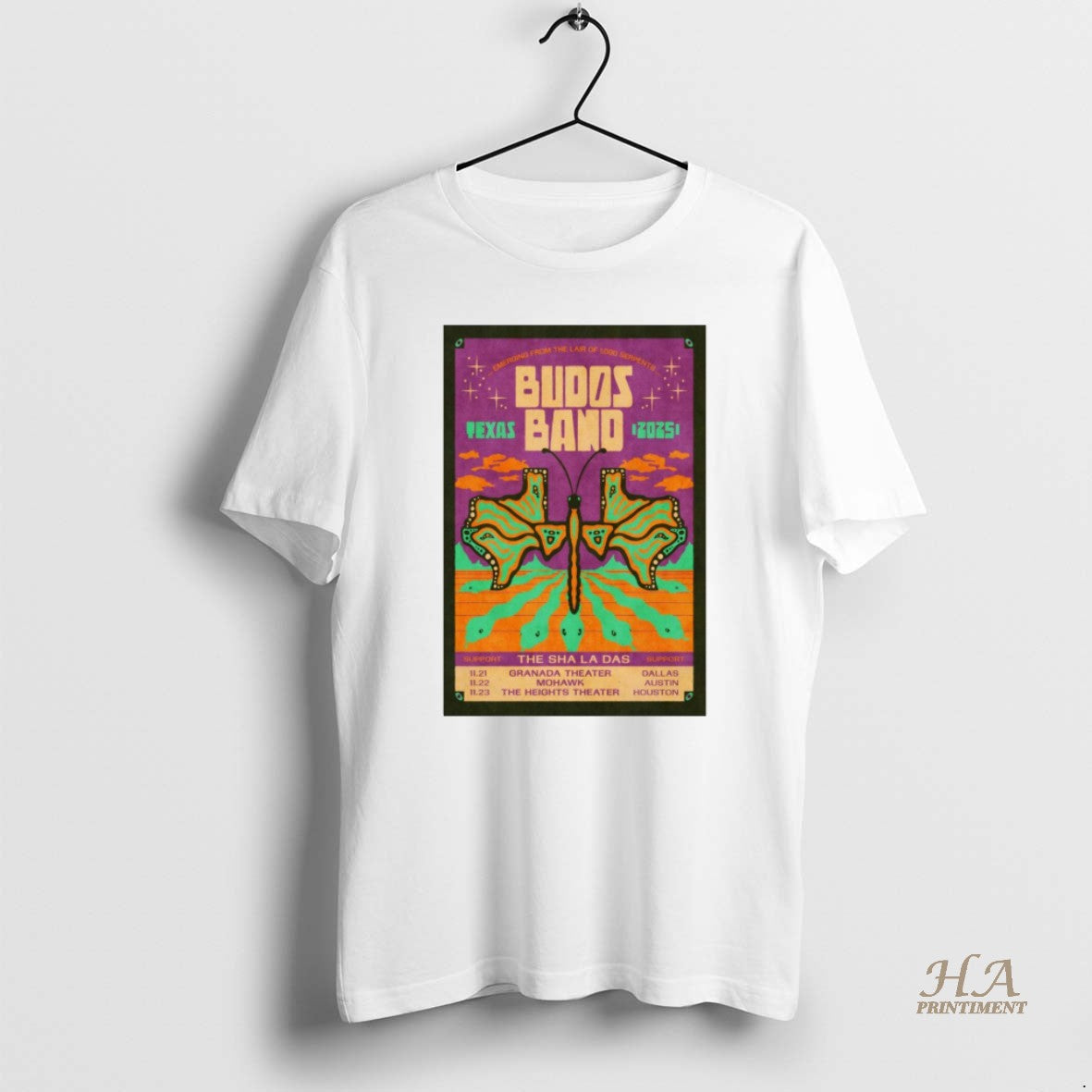 Official Budos Band Tx Tour 2025 11 21 Granada Theater Dallas 11 22 Mohawk Austin Shirt Hoodie Sweatshirt | PurePodTees.com