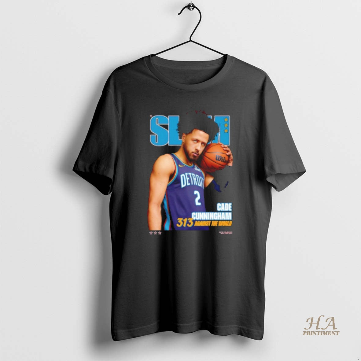 Official Cade Cunningham Detroit Pistons Slam Maroon Cover Shirt Hoodie Sweatshirt | PurePodTees.com