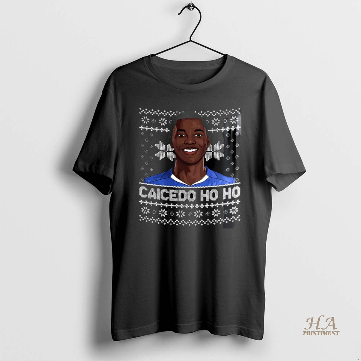 Official Caicedo Chelsea Fc Ho Ho Moises Caicedo Ugly Christmas Shirt Hoodie Sweatshirt | PurePodTees.com