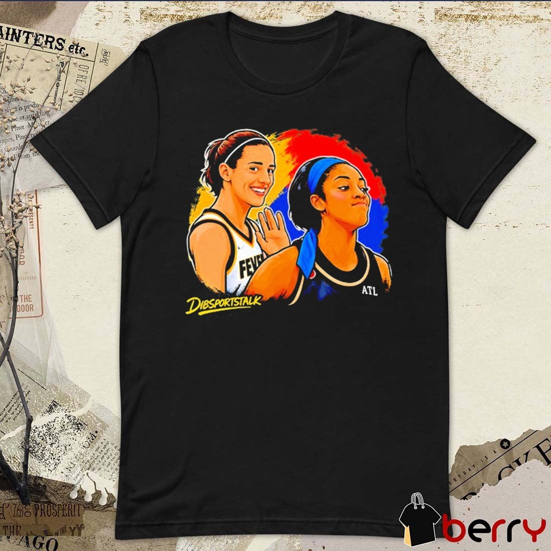 Caitlin Clark Indiana Fever and Rhyne Howard Atlanta Dream Dibsportstalk Graphic t-shirt