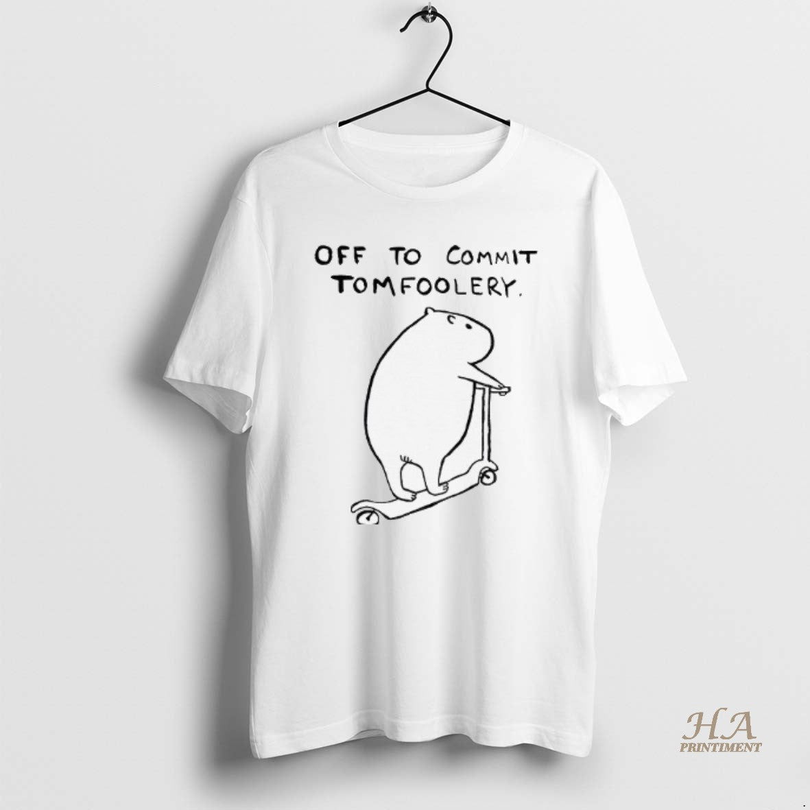 Official Capybara Is Ready To Do Something Bad Off To Commit Tomfoolery Shirt Hoodie Sweatshirt | PurePodTees.com
